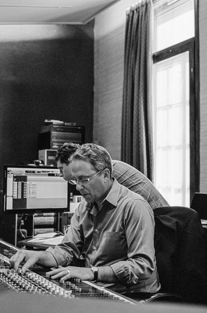 Spencer Chrislu working at console in studio